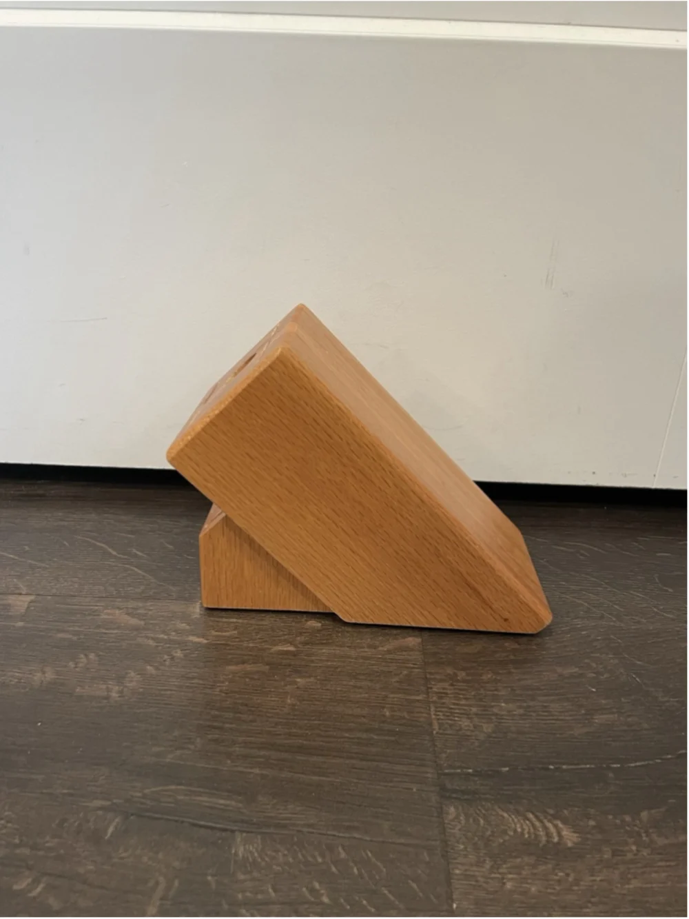 Cutco 10 Slot Knife Block Honey Oak Wood Made In USA Knives